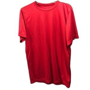 Red T Shirt Basic Short Sleeve Crew Neck Casual Everyday